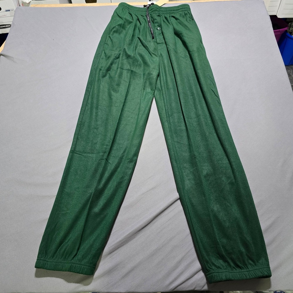 new Perry Ellis Lounge Pants Mens Large Fleece Pajama Bottoms vintage y2k 90s